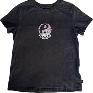 VANS Black & Purple No Bloom Without Rain No Yin Without Yang T-shirt W/Flowers